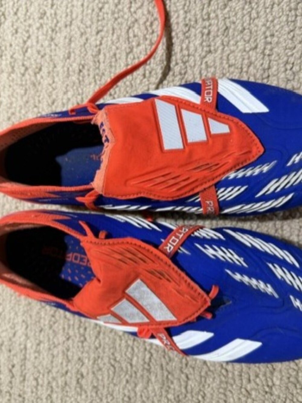 Adidas Predator Elite Foldover Tongue FG Soccer Cleats – Blue/Red – US Size 8